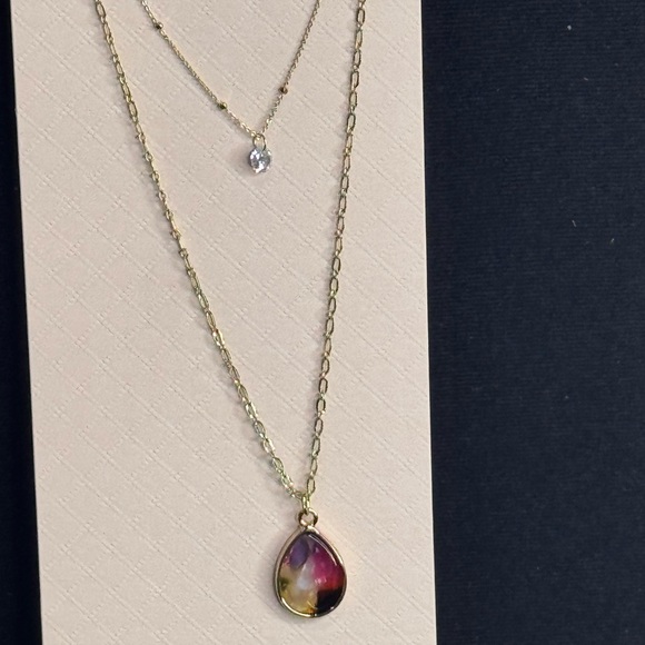 MIXIT Gold Tone Multi Chain Necklace & Earring Set - Picture 6 of 8